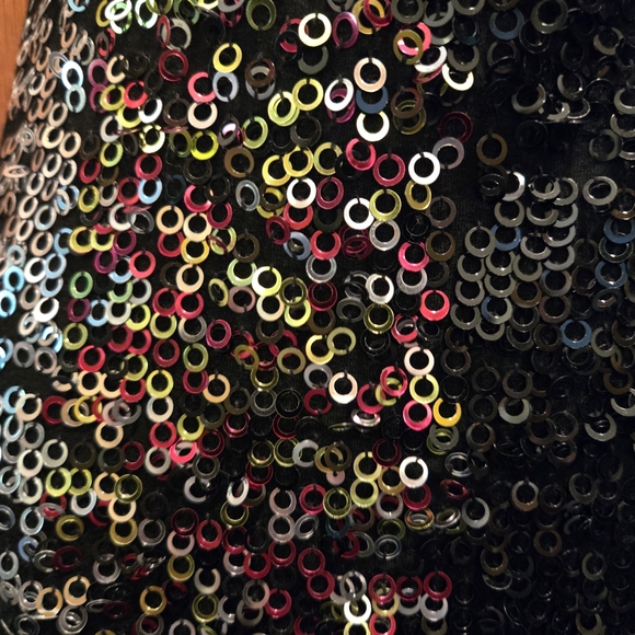 Wildcat black waterfall sequin racerback t-shirt dress szM juniors GORGEOUS - Picture 7 of 8